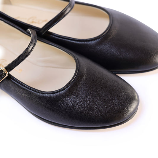 Ballerina Lisa in nappa Nero