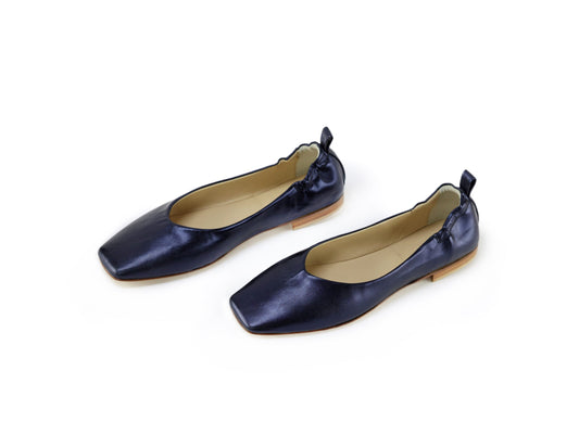 Zoe Midnight Blue Ballet Flats