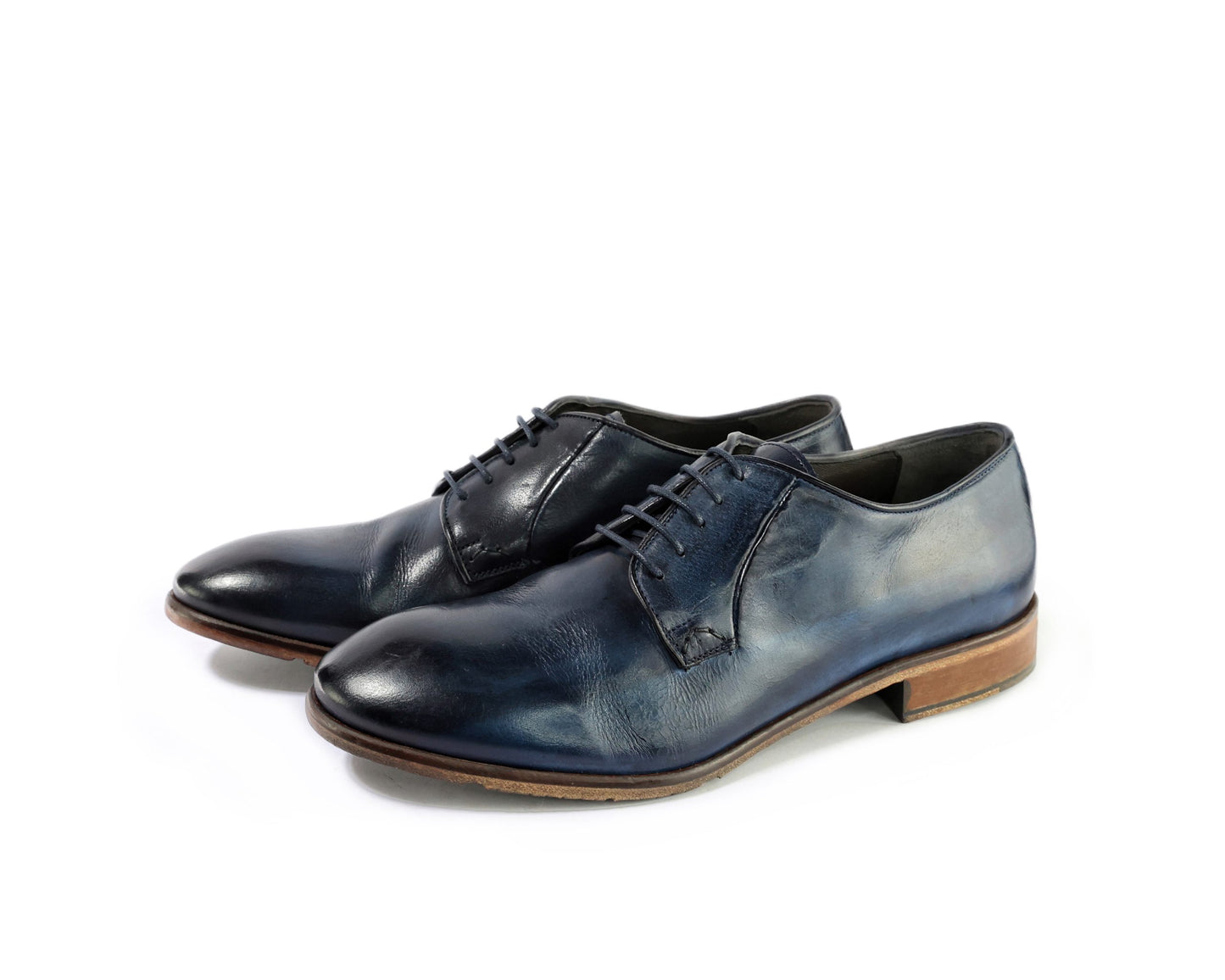 Scarpe Derby eleganti col.Blu