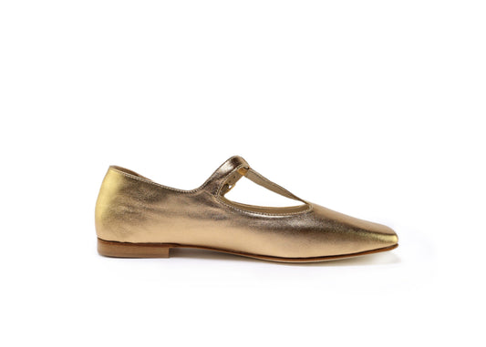 Paris Gold Ballerinas