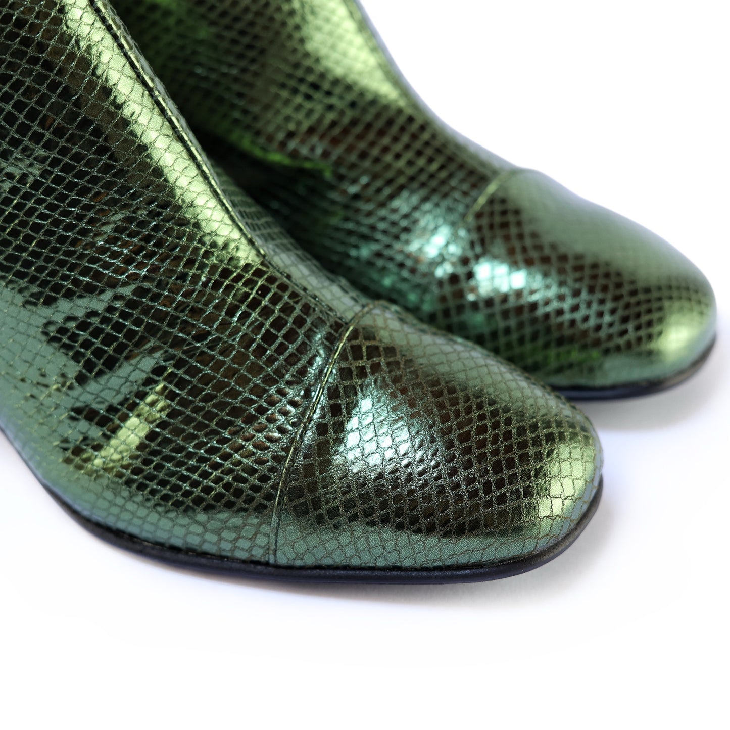 Alexia military leather with snake effect