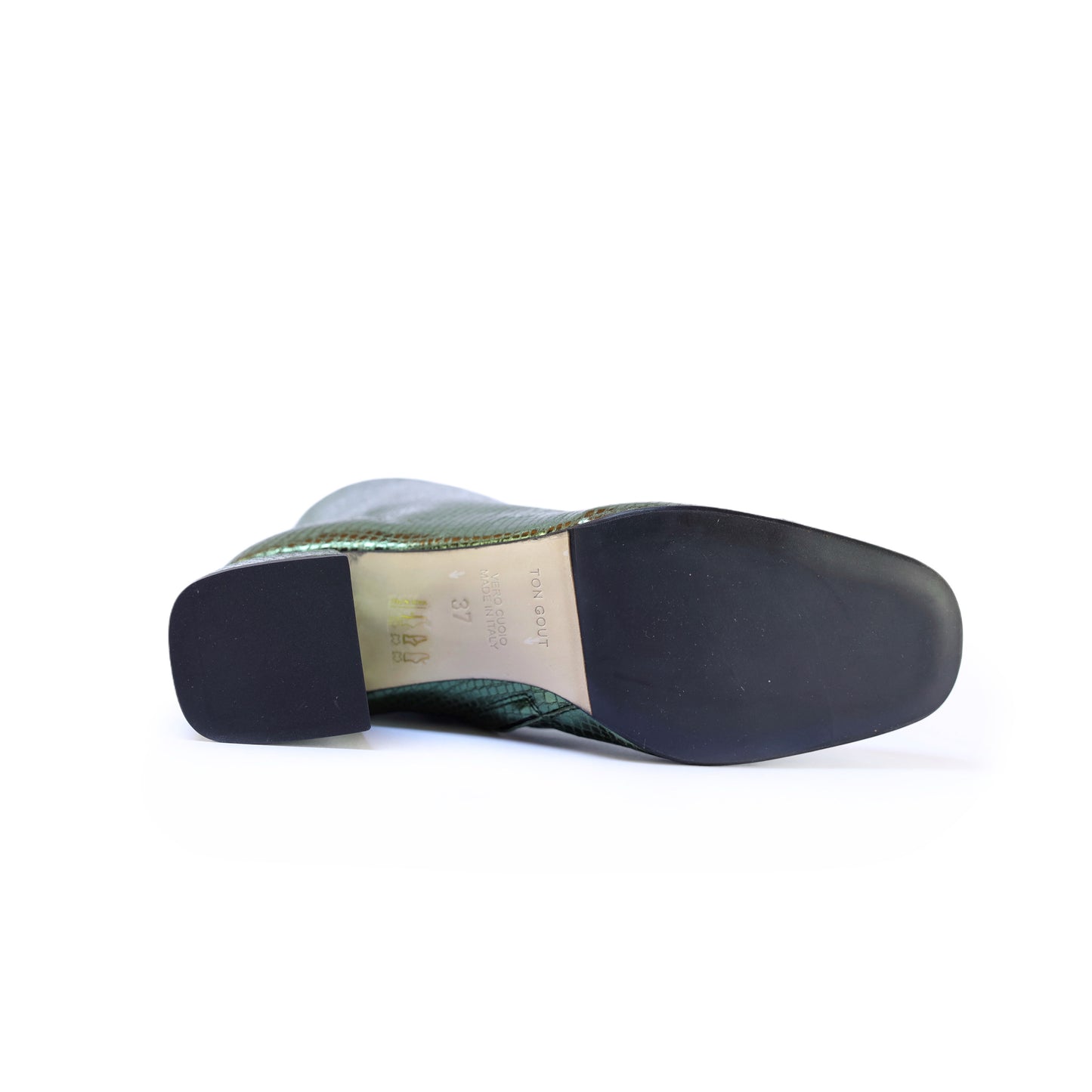 Alexia military leather with snake effect