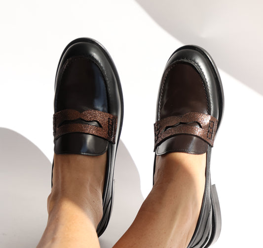 Betty Black Moccasin