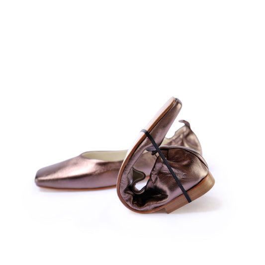 Zoe Bronze Ballet Flats
