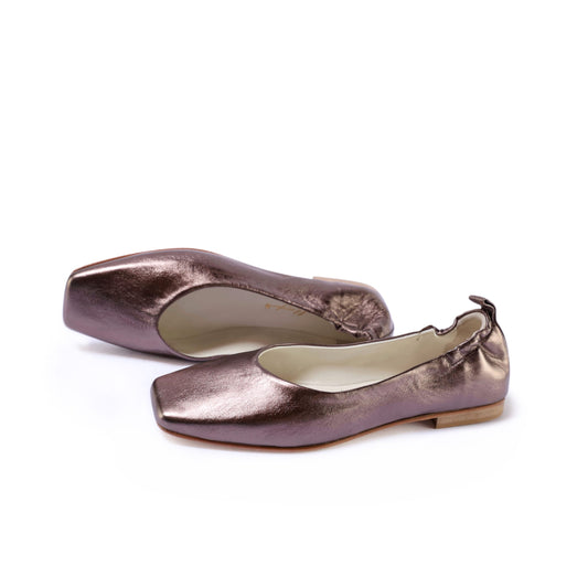 Zoe Bronze Ballet Flats