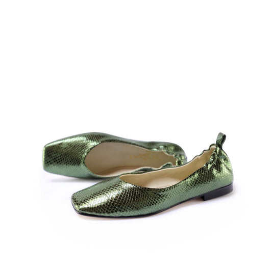 Zoe Green Ballet Flats