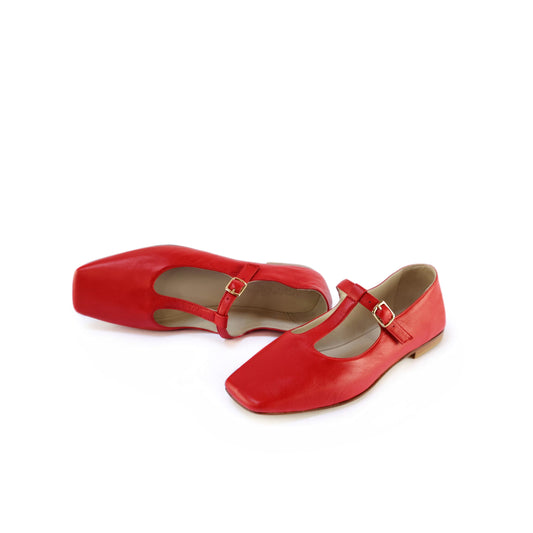 Ballerina Paris Nappa Red