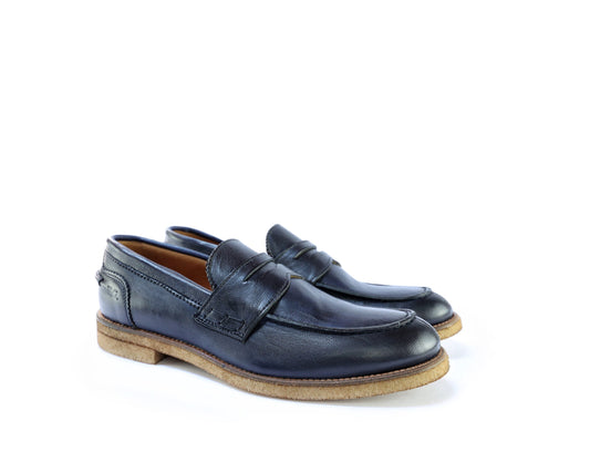 Blue College Loafers