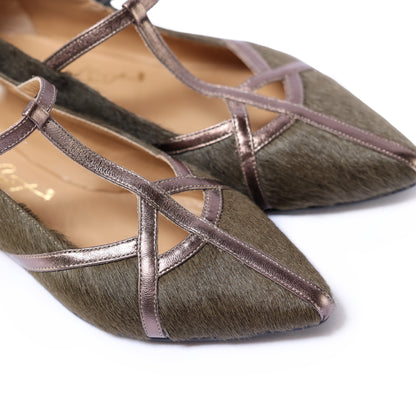 Angelica T.Moro in Steel Laminated Leather