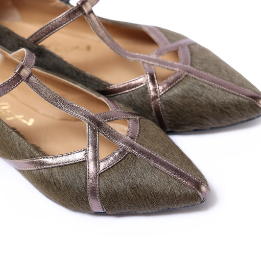 Angelica T.Moro in Steel Laminated Leather