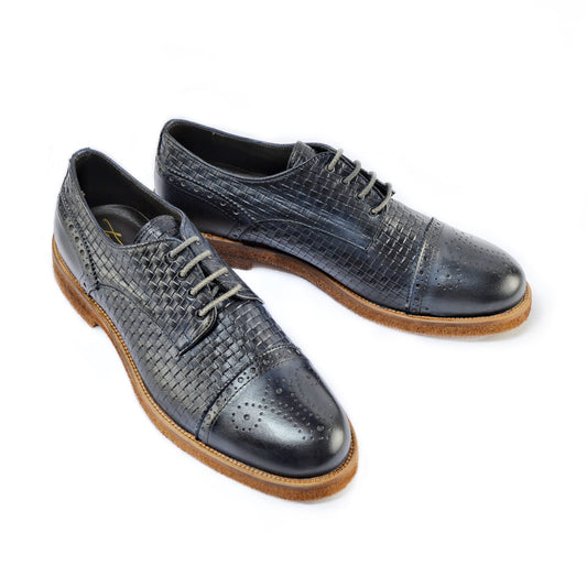 Blue Derby Shoes