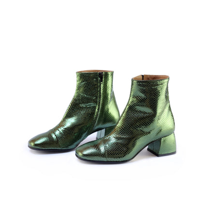 Alexia military leather with snake effect