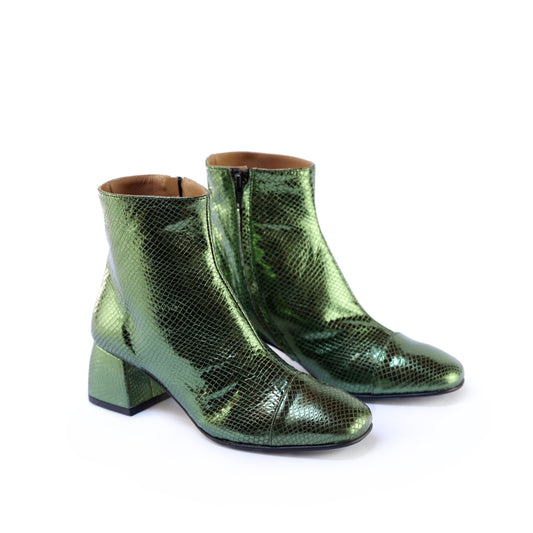 Alexia military leather with snake effect