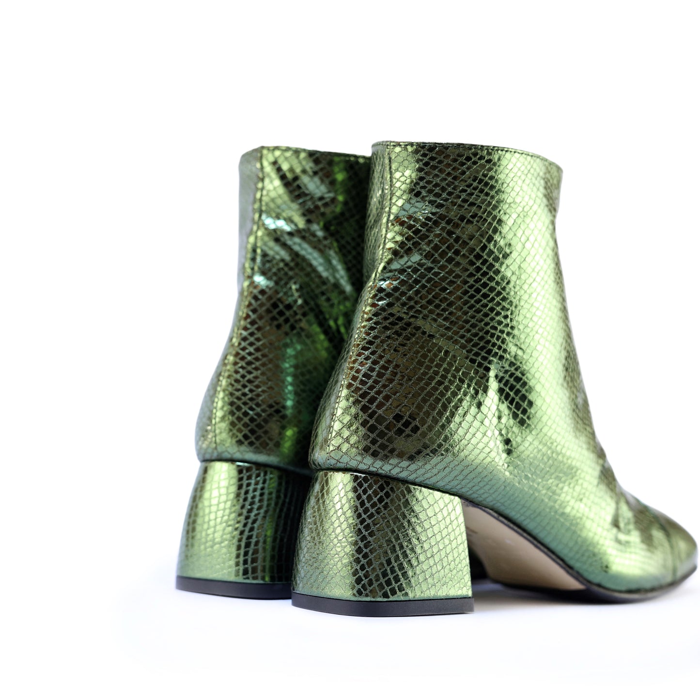 Alexia military leather with snake effect