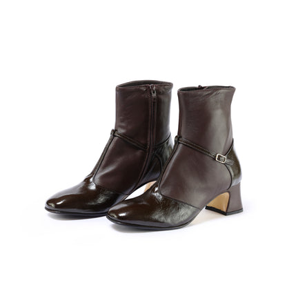 Alexia cuir militaire effet serpent