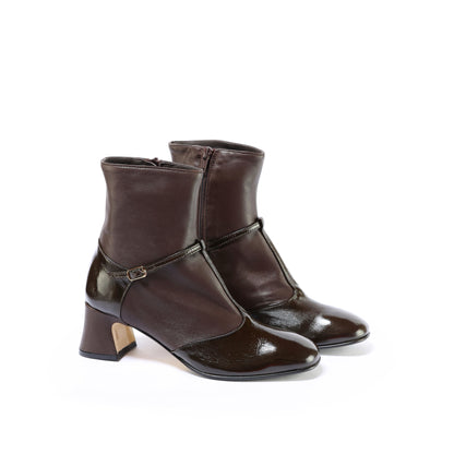 Alexia cuir militaire effet serpent